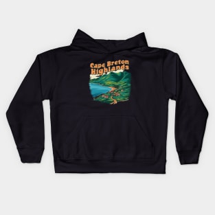 Cape Breton Highlands. Canadian Island Kids Hoodie